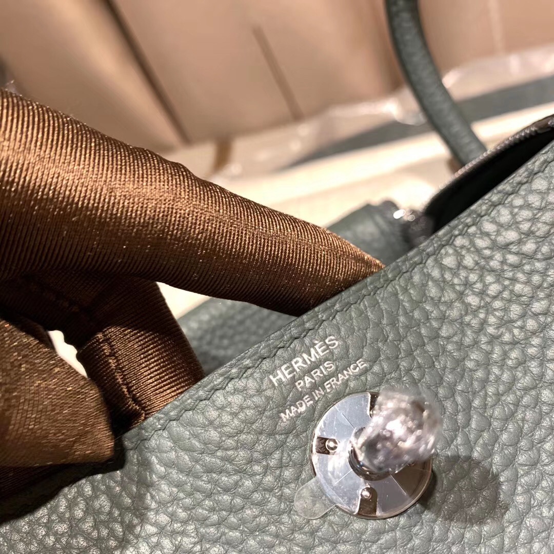 에르메스 미니 린디백19 베르트티티엔 은장 끌레망스 가죽